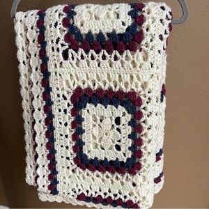 Handmade Large Granny Square Afghan Blanket 58 x 81